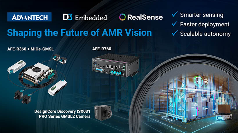 Advantech hợp tác với D3 Embedded để phát triển giải pháp cảm biến và tính toán tích hợp cho AMR